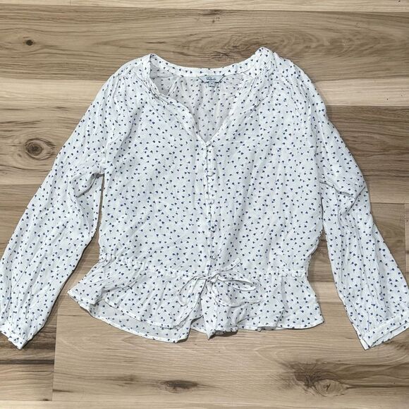 Rails Marti White Print Blouse Top Women’s Small - Picture 2 of 4